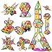 Crenova 98PCS Magnetische Bausteine Regenbogenfarben Bausatz Pädagogischen Magnetischen Fliesen Spielzeug für Kinder