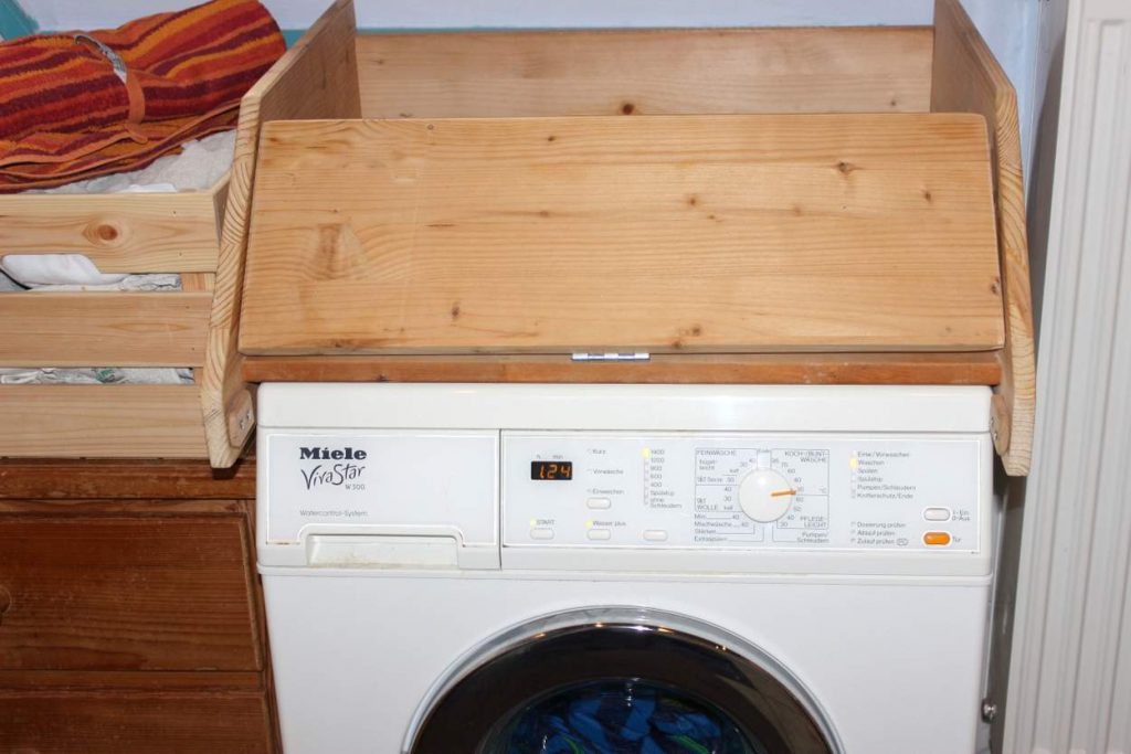 Wickelaufsatz für Waschmaschine oder Trockner echtes Holz Buche geölt Praktischer Wickeltischaufsatz 60x70cm